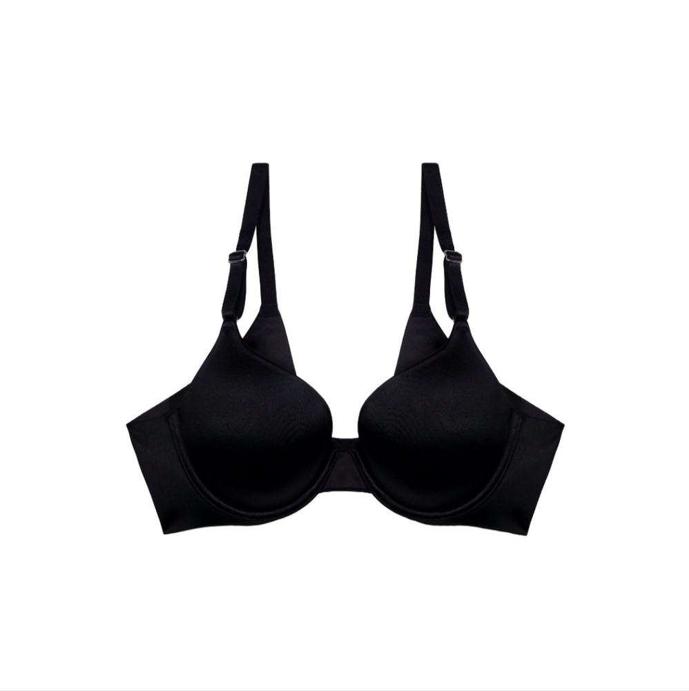 NWT Secret Treasures Light Lined Bra with Bonded Back Black size 34D